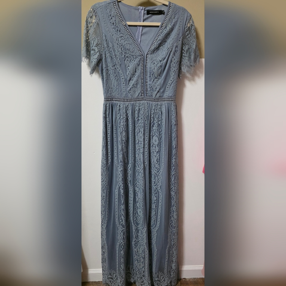 Merokeety Floral Lace Maxi Dress Size Medium 8/10